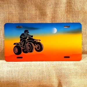 ATV Action Metal Car Tag